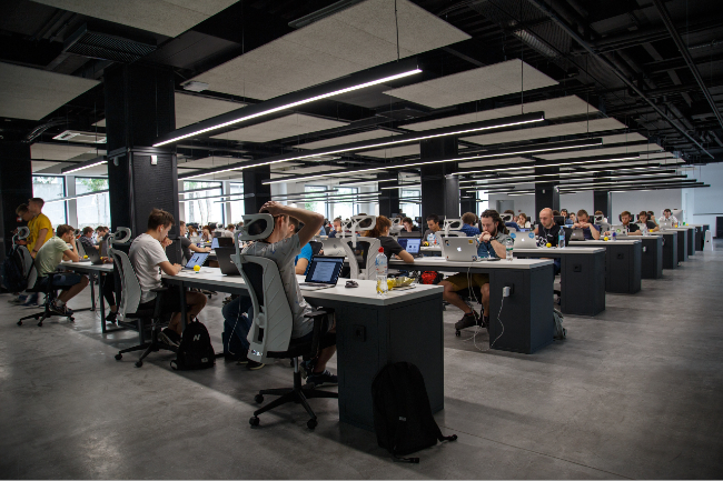 open plan office